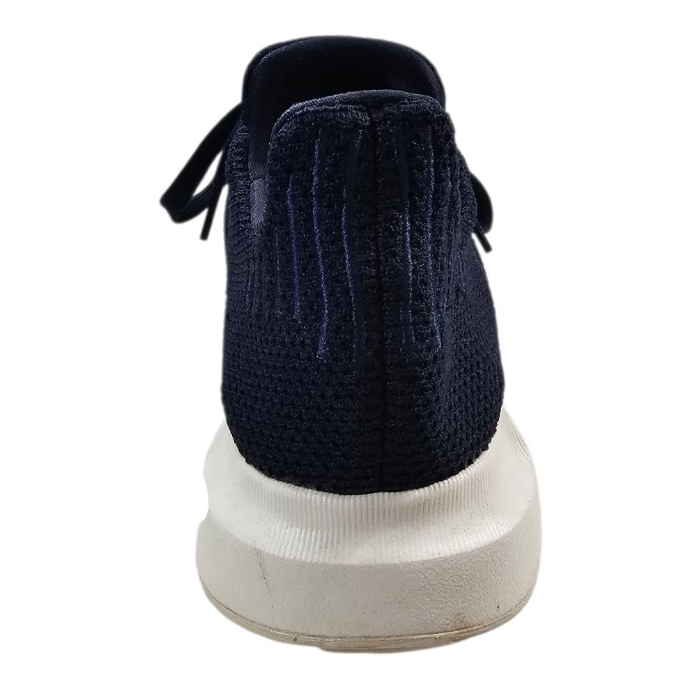 Adidas 3 Stripe Navy Men's Athletic Sneaker, Knit Upper, Size 9 1/2 - Picture 5 of 9